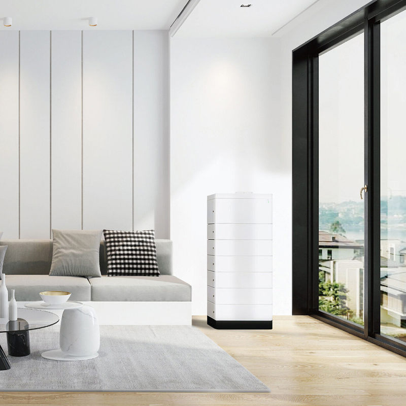 système à énergie solaire à niveau dominant de remisage des batteries de la tension 51.2V 50Ah de la batterie 5120Wh empilable