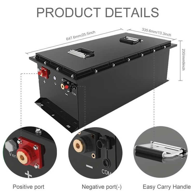 5.12KWh batterie profonde de cycle du lithium rv 51.2v 100ah pour des chariots de golf