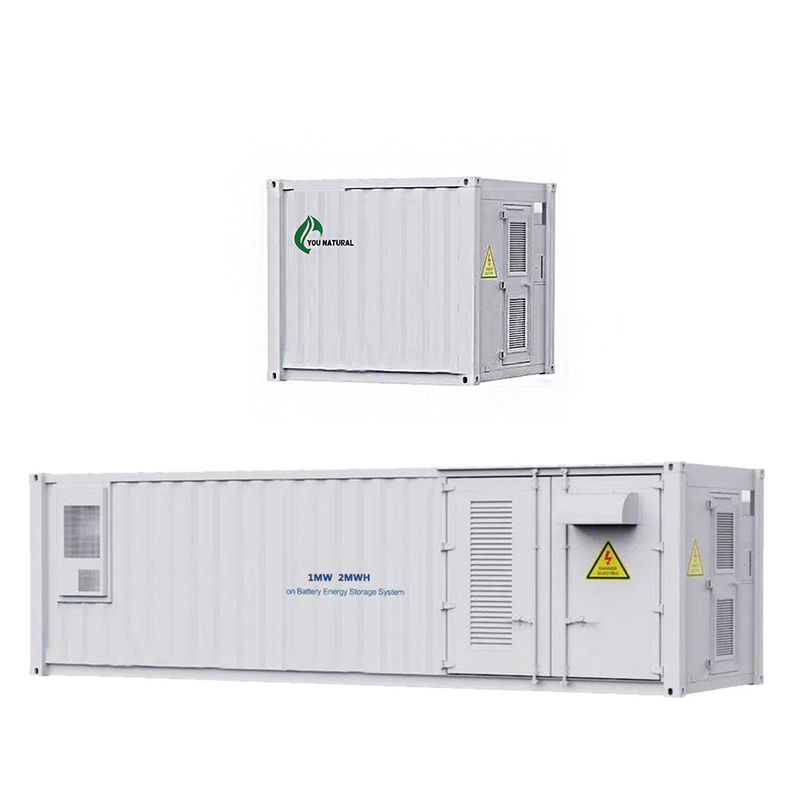 Système de stockage d'énergie de 2 MWH 1100kW 3870kWh Système de stockage d'énergie de 40 pieds