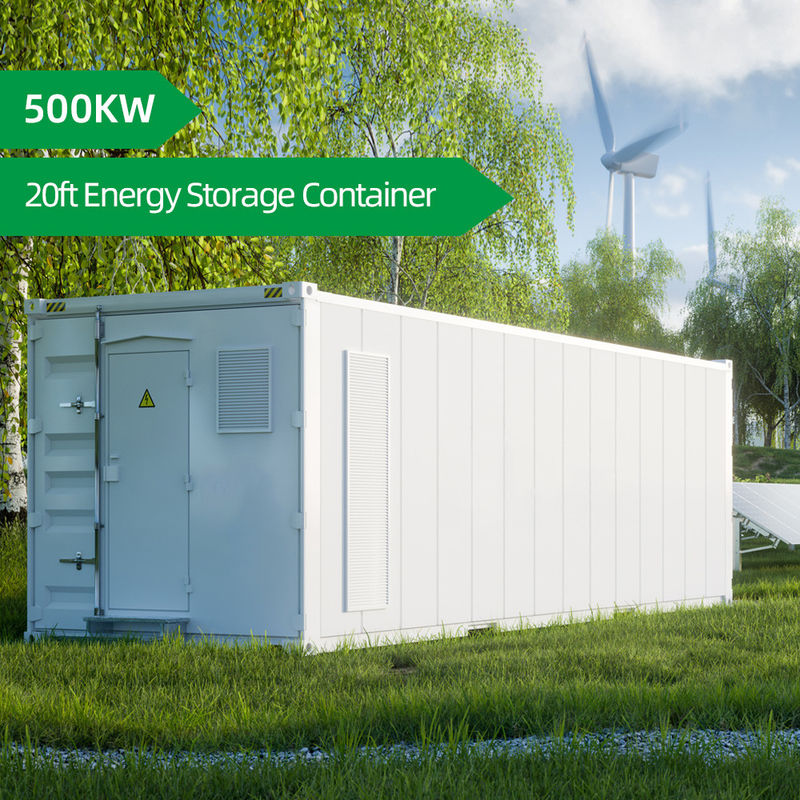 500 kW batteries Système au lithium Récipient de 20 pieds Récipient de stockage d'énergie solaire pour l'industrie
