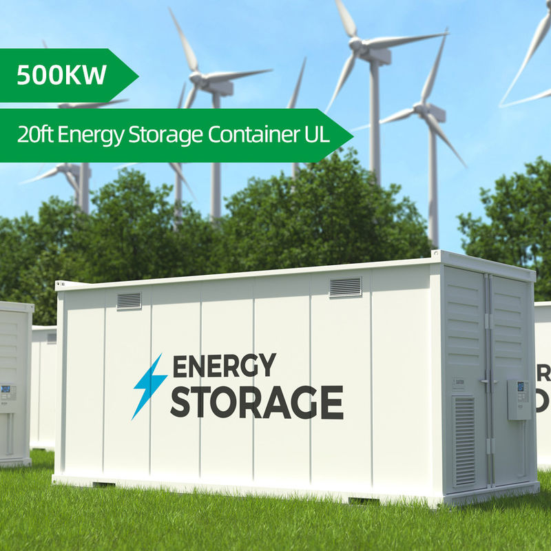 Système de stockage d'énergie de batterie de conteneur 500kwh 20 piles de batteries au lithium