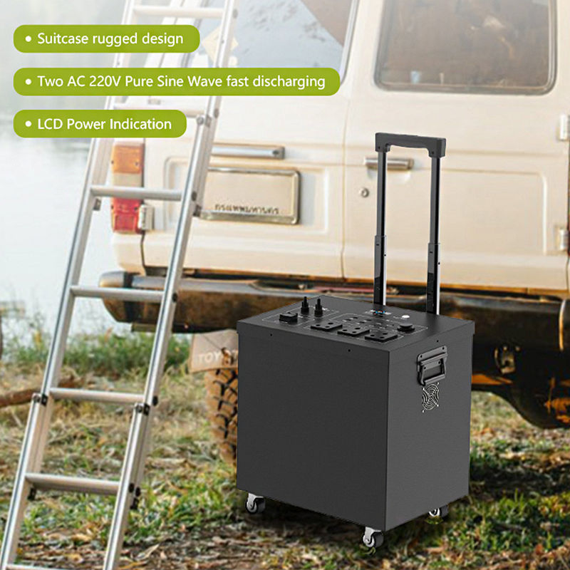 Générateur solaire portable pour le camping, 2500Wh Lifepo4